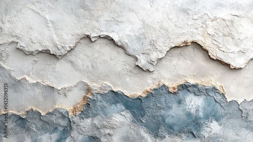 Abstract Textured Wall: Serene Grey and White Stone