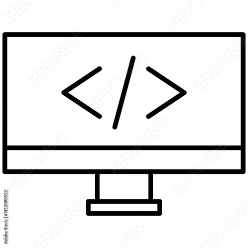 Programming Icon – Coding and Software Development Symbol for Tech and IT Projects