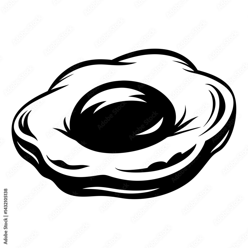 Monochrome depiction of a bird's nest, a symbol of home and nature Monochrome depiction of a bird's nest, a symbol of home and nature
