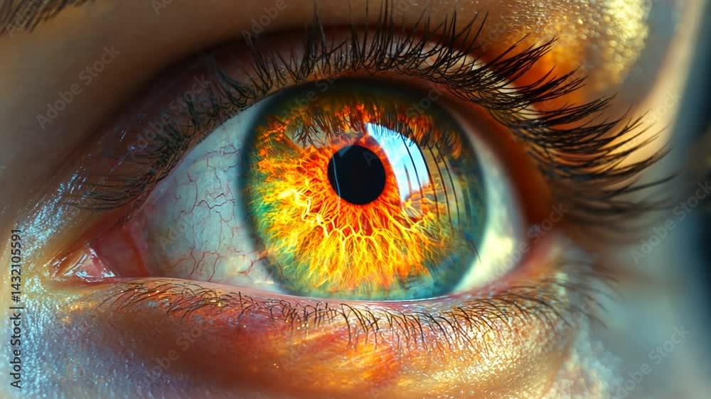 Beautiful magical eye, macro