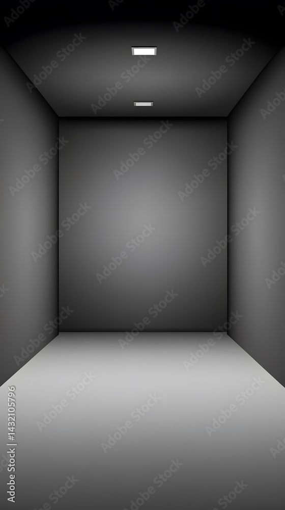Empty Dark Room with Subtle Lighting Minimalist Interior Design Empty Dark Room with Subtle Lighting Minimalist Interior Design