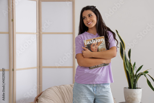 Pretty young woman with fas...