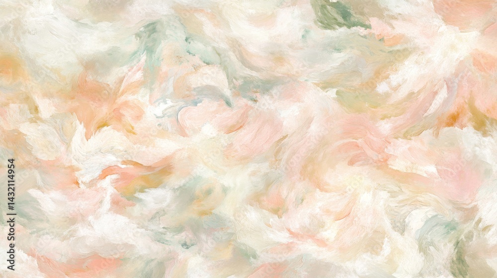 Fototapeta premium Soft, swirling marble-like pattern in pastel hues.