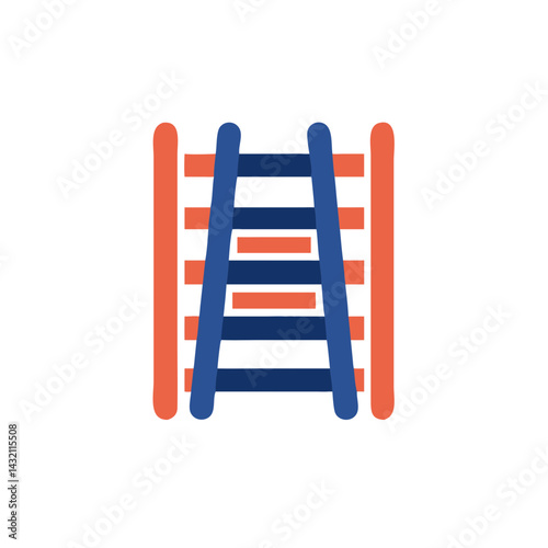 Agility ladder illustration in bold colors  