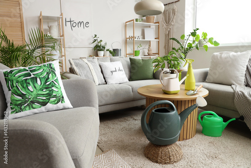 Cozy living room interior w...
