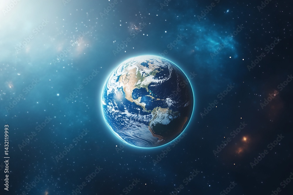 Fototapeta premium Earth from Space: North and Central America Visible