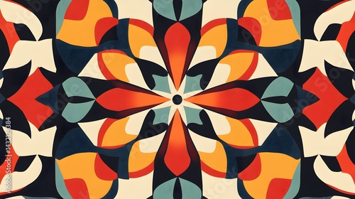 Obraz na płótnie Geometric oriental pattern,geometric floral pattern on black background,vector illustration,floral cross stitch pattern,Aztec style,abstract background.design for texture,fabric,clothing,decoration.
w salonie