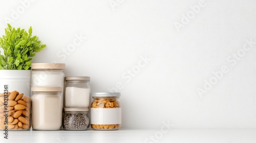 Wallpaper Mural Healthy food storage containers, various ingredients Torontodigital.ca