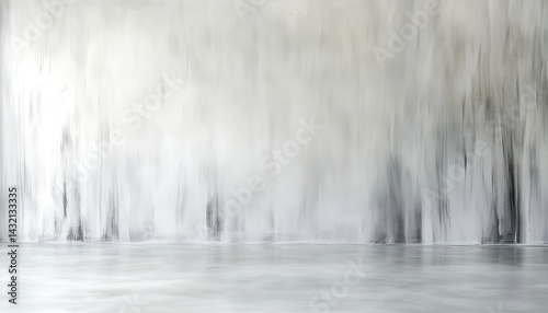 Empty, light gray studio space