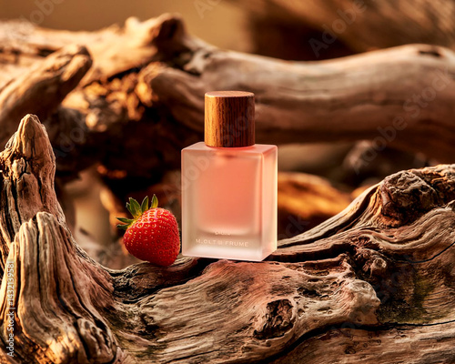 Aromatic Skin Perfume with Strawberry Accent on Driftwood
