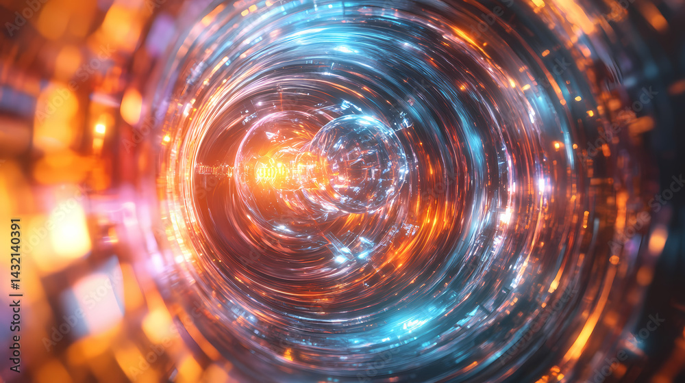 A quantum rift causing objects to exist in multiple states at once, high-detail sci-fi realism. Rift Core. Illustration A quantum rift causing objects to exist in multiple states at once, high-detail sci-fi realism. Rift Core. Illustration