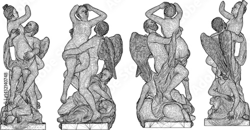sketch vector illustration design sclupture statue classic vintage ethnic european roman greek  