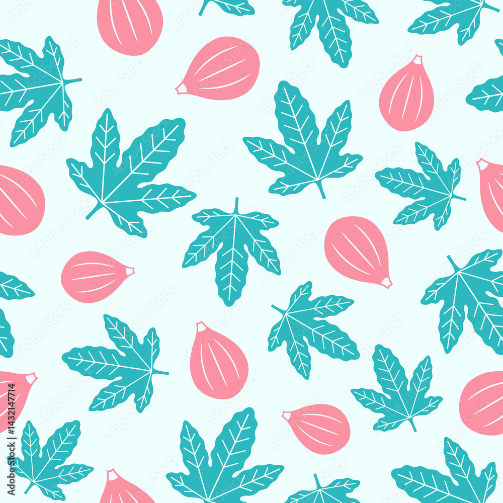 April 5th Birth Flower Fig Tree Graphic Design Pattern 2