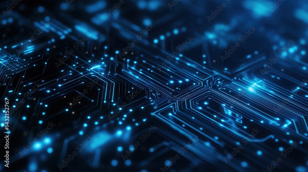 Fototapeta premium Futuristic Circuit Board Technology