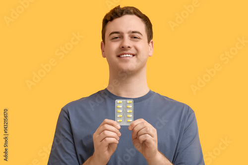 Happy young man with bliste...