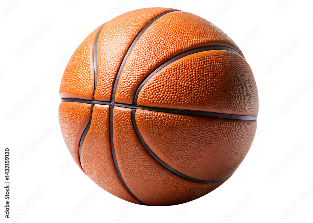 Fototapeta premium The Essence of the Game: A close-up captures the iconic design and texture of a basketball, a symbol of sport and competition.