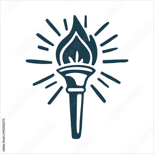 Youth Day Torch Symbolizing Enlightenment and Progress Youth Day Torch with a flame, symbolizing enlightenment and progress