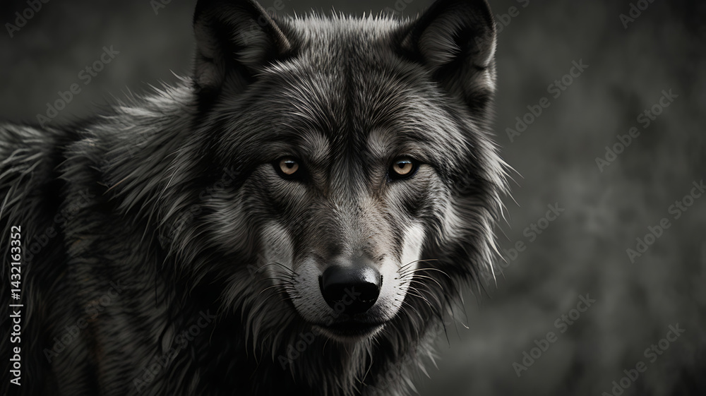 Fototapeta premium wolf head portrait