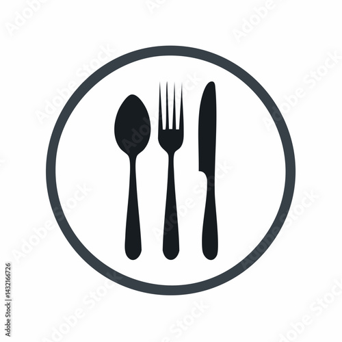 silhouette cutlery icon vector illustration cut out white background