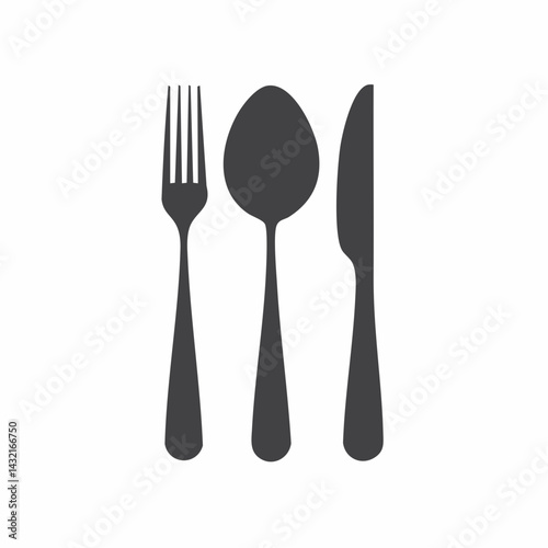 silhouette cutlery icon vector illustration cut out white background