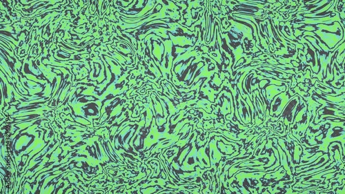 Background 4k high contrast marbled pattern in shades of neon green, cyan, and black. It has a dynamic, almost electric feel, fluid-like lines that create a sense of movement and energy.