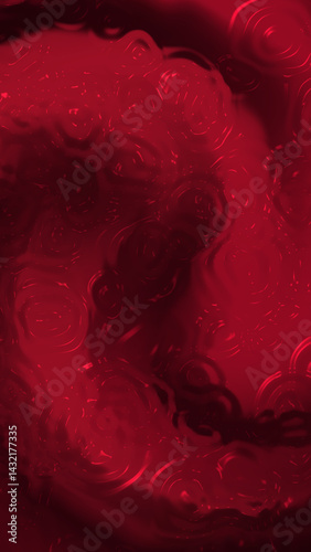 Abstract Ruby Red Liquid Swirls: A Mesmerizing Dance of Color and Light
