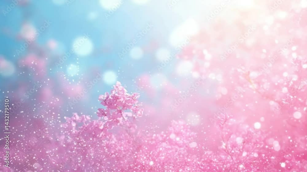 Soft pink blossoms and bokeh light effects in a dreamy spring atmosphere Soft pink blossoms and bokeh light effects in a dreamy spring atmosphere