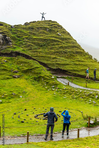 Fairy Glen enchants with lush green hills, mystical shapes, and legendary Viking whispers. A magical, fairy-tale landscape where nature feels alive and ancient stories echo in the wind. Spiral rocks.