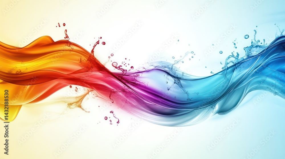 Colorful Liquid Waves Abstract Background Colorful Liquid Waves Abstract Background