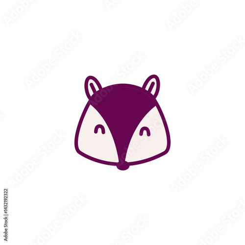 Fox animal cartoon design vector illustration