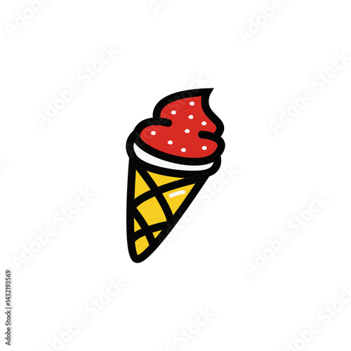 ice cream cartoon design vector illustration