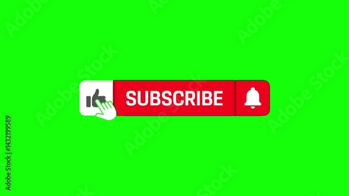 cursor hand click like subscribe and bell
