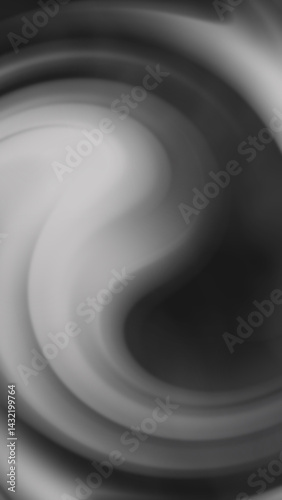 Abstract Monochrome Swirl Gradient Background with Elegant Curves and Shadows