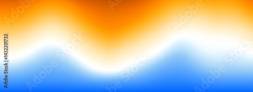 Calm beach gradient background. Abstract ocean coast concept. Smooth wavy desert seaside backdrop. Blurred pastel light blue and yellow wave wallpaper. Soft summer sand shore gradient banner. Vector