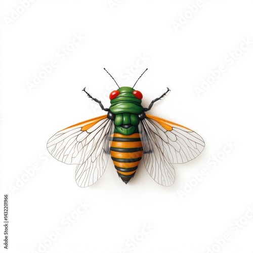 Obraz na płótnie Colorful Insect Illustration with Detailed Features and Vibrant Colors w salonie