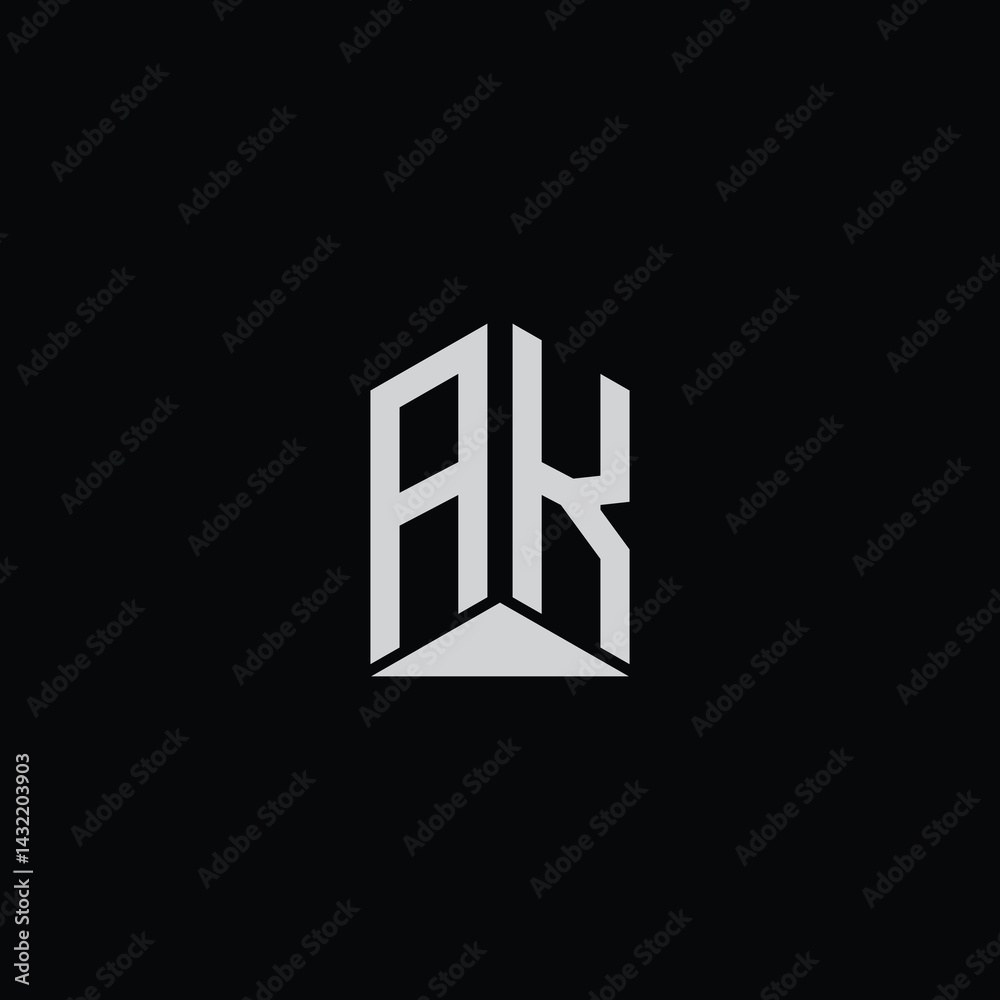 Fototapeta premium Isometric 3D Alphabet - Futuristic Geometric Typography