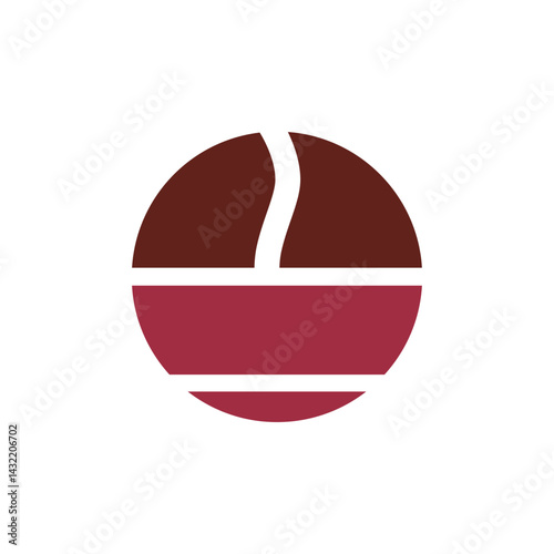 Obraz na płótnie Minimalistic logo design featuring a subtle coffee cup silhouette in warm tones w salonie