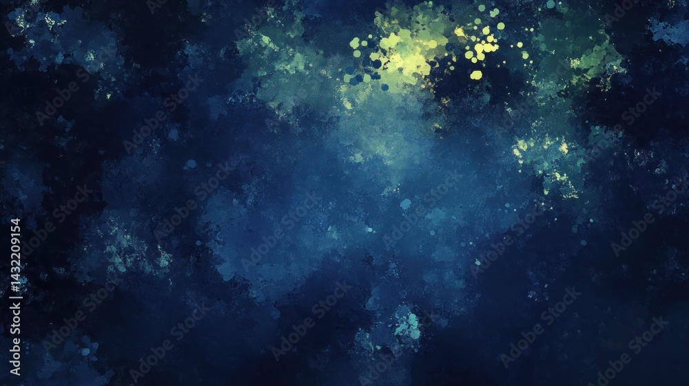 Abstract backdrop of deep blues and luminous splashes. Abstract backdrop of deep blues and luminous splashes.