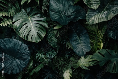 Wallpaper Mural Tropical foliage wall display Torontodigital.ca