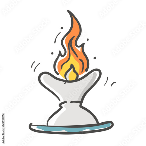 eternal flame icon, eternal flame vector illustration-simple illustration of eternal flame, perfect for eternal flame logos and icons