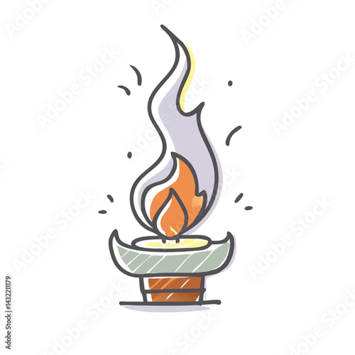 eternal flame icon, eternal flame vector illustration-simple illustration of eternal flame, perfect for eternal flame logos and icons