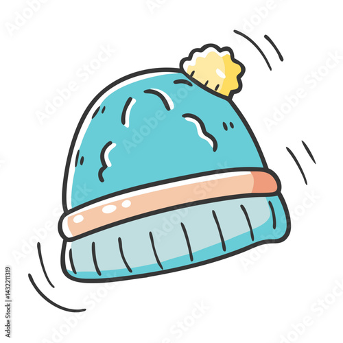 cozy beanie hat icon, cozy beanie hat vector illustration-simple illustration of cozy beanie hat, perfect for cozy beanie hat logos and icons