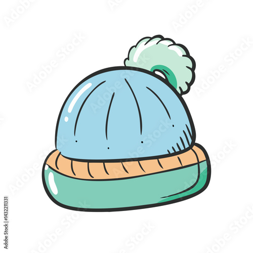cozy beanie hat icon, cozy beanie hat vector illustration-simple illustration of cozy beanie hat, perfect for cozy beanie hat logos and icons