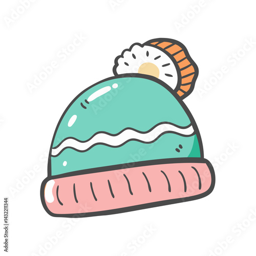 cozy beanie icon, cozy beanie vector illustration-simple illustration of cozy beanie, perfect for cozy beanie logos and icons