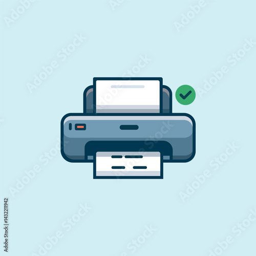 Printer Vector Icon – Modern Office Equipment Illustration