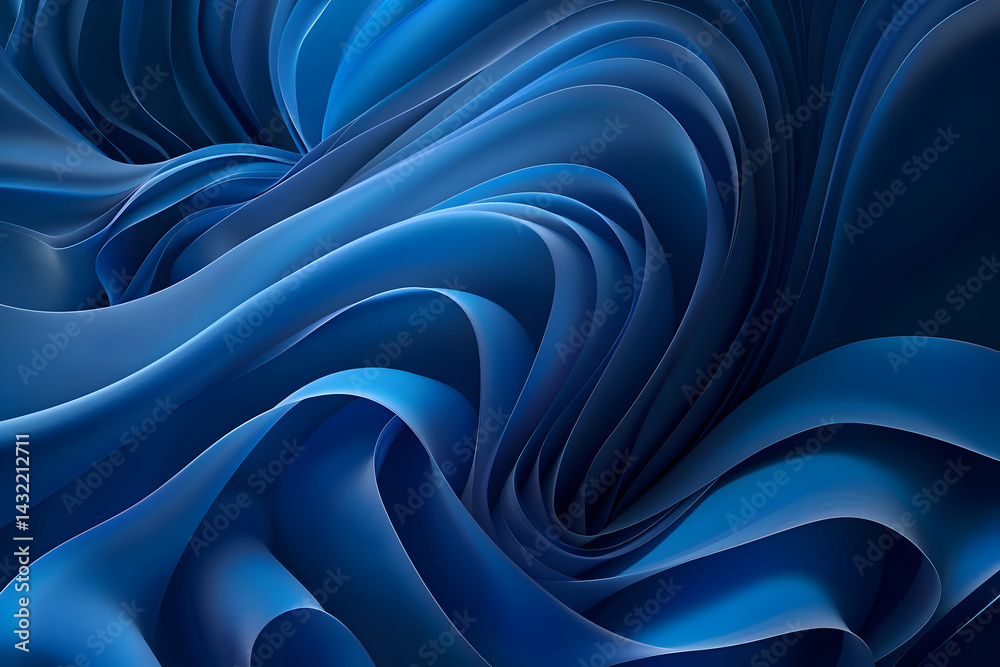 Obraz premium abstract wave of blue smoke background, cyan and deep indigo