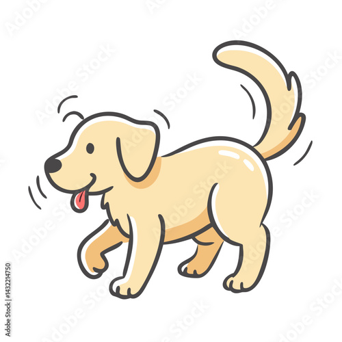 dog s playful tail wagging icon, dog s playful tail wagging vector illustration-simple illustration of dog s playful tail wagging, perfect for dog s playful tail wagging logos and icons