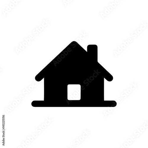 Minimalist Home Icon Design - Perfect for Web and UI Applications