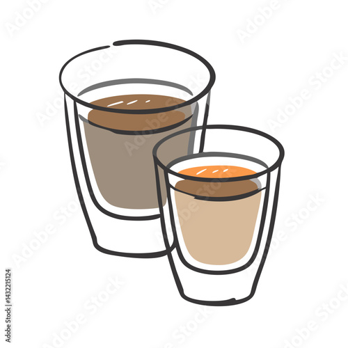 double shot of espresso icon, double shot of espresso vector illustration-simple illustration of double shot of espresso, perfect for double shot of espresso logos and icons