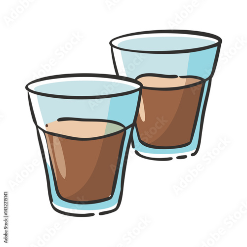 double shot of espresso icon, double shot of espresso vector illustration-simple illustration of double shot of espresso, perfect for double shot of espresso logos and icons